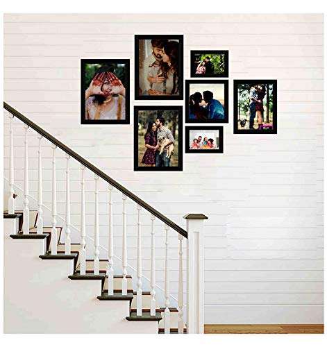 E Deals Set of 7 Collage Synthetic Framed with Acrylic Glass Photo Frame (9 inch X 12 Inch - 3, 8 Inch X 8 Inch - 1, 5 Inch X 7 Inch - 2, 8 Inch X 10 Inch - 1) PF-118 2