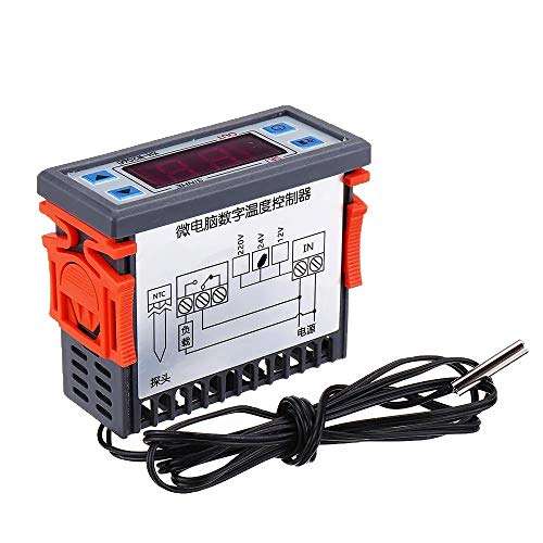 Bin Zhang XH-W2060 Embedded Digital Thermostat Cabinet Freezer Cold Storage Thermostat Temperature Controller Temperature Control (Size : DC24V) 5