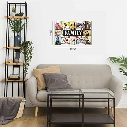 Aj Enterprise Family 12 Customized Photo Frame with Name Collage | Customized Gift Personalized Photo Frame with Name 12 x 18 inch 5