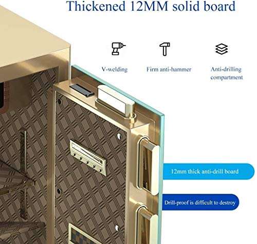 CHENMAO Wall Safe Password Safe Intelligent Electronic Code Box Explosion Proof Safe Office File Safe Valuable Household Safe Intelligent Fingerprint Password All Steel Safe 4