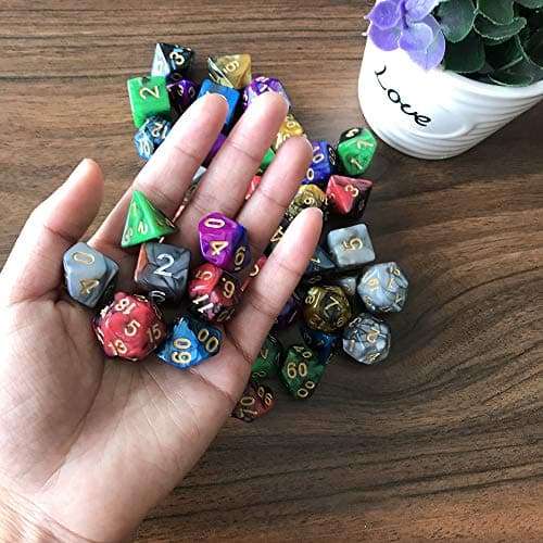 Yuanhe Polyhedral 7x7 RPG Double Colors Series dice Set - Dungeons and Dragons DND RPG MTG Table Games Dice ¡­ 4
