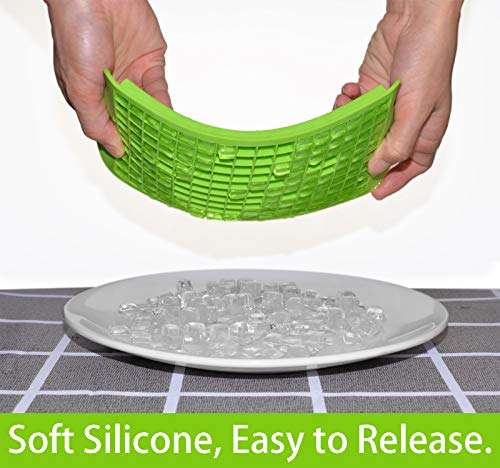 Silicone Ice Cube Trays 3Pack, 160 Mini Ice Trays Crushed Ice Cube Easy Release Durable Ice Mold for Chilling, Whiskey, Cocktail, Dishwasher Safe 5