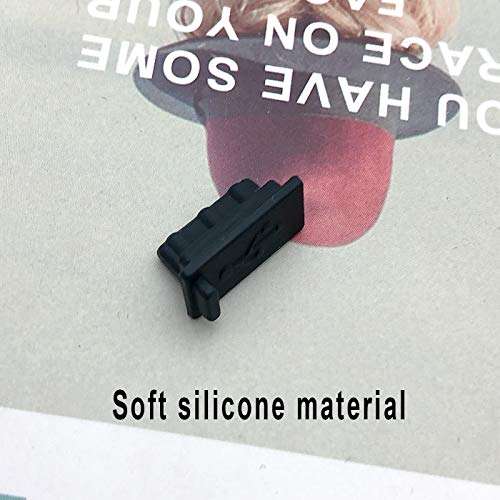 Luckkyme 50Pcs Ethernet Hub Port HDMI Anti Dust Cover Cap Protector Plug, Black 4