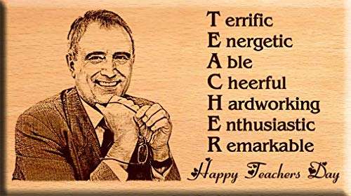 Engraveindia Unique Teachers Day Personalized Engraved Curved Wooden Plaque (7 x 4 inches) 2