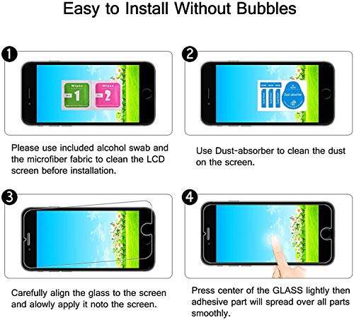 The Grafu Screen Protector Compatible with Huawei P9 Lite, Tempered Glass, Scratch Resistant HD Screen Protector Film for Huawei P9 Lite, Easy Installation, 4 Pack 6