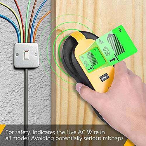 ATRNA LCD Digital Stud Finder, Wall Scanner Electric Cable Wire Detector Wiring Wood Center Finding Metal Studs Detector 4