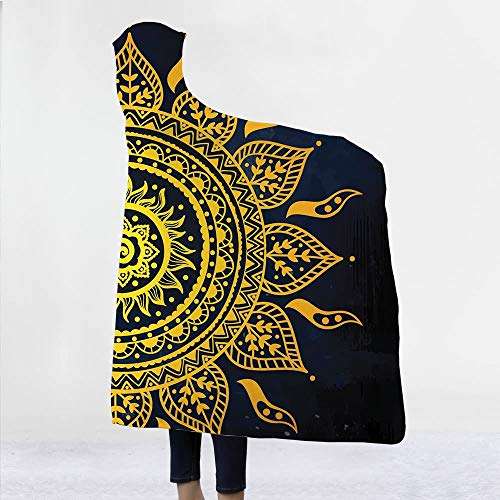 Cozy Religious Winter Warm Bath Cloak Flannel Wearable Children Adult Soft Throw Printed Hooded Blanket Warm ( Color : 20 , Size : 130150 ) 4