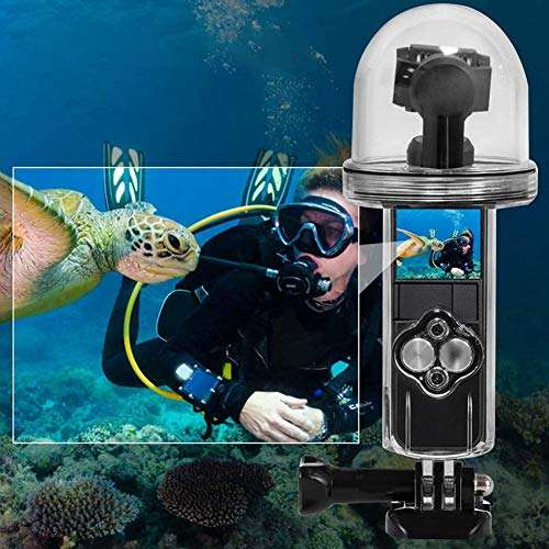 riuty Action Camera Waterproof Cease Plastic Diving Waterproof Shell Underwater Case Floating Rod Selfie Stick for DJI OSMO Pocket Sports Camera(Green) 4