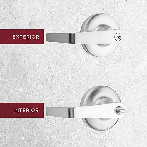 Tell LC2481CTL 26D 234 T SCC HD Satin Chrome Entry Lever, Grade 2 3