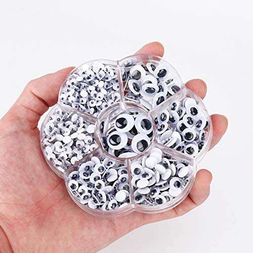 Siasky 700 Pcs Mixed Wobbly Wiggle Googly Eyes with Self-Adhesive for DIY Scrapbooking Crafts (Assorted Sizes) 5