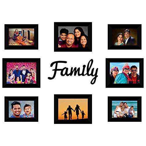 E Deals Set of 8 Collage Synthetic Framed with Acrylic Glass - self Installationá(5X7,4X6) Inches Photo Frames PF-188 2