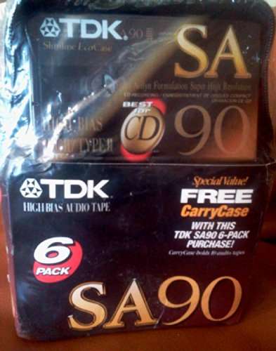 TDK Sa90 Audio Cassette Tape with Free Carry Case (6-pack) 2
