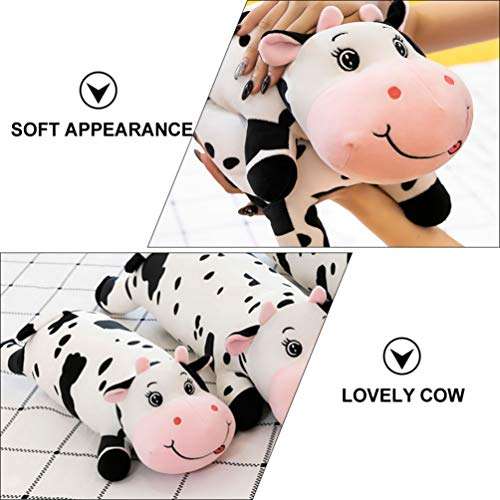 VALICLUD Plush Cow Toy Stuffed Animal Hug Pillow New Year Mascot Doll Sofa Pillow Animal Toy Ox Year Plush Doll 55x12cm 5