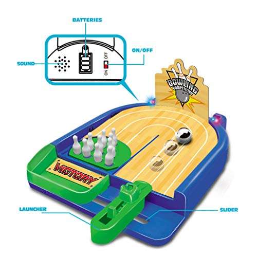 Toyvian Miniature Desktop Bowling Toy Finger Games Toys Fun Sports Toy 3