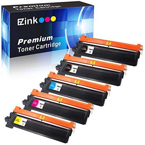E-Z Ink Compatible Toner Cartridge Replacement for Brother TN210 (2 Black, 1 Cyan, 1 Magenta, 1 Yellow,5 Pack), TN215 2