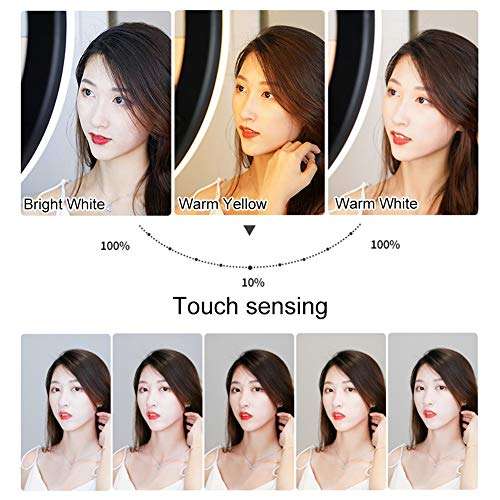 Ljings 18 Selfie Ring Light LED,with Tripod Stand Cell Phone Holder and Remote Control,Dimmable Beauty Ringlight for Photography Makeup Live Streaming,2.5m,kit 1 3