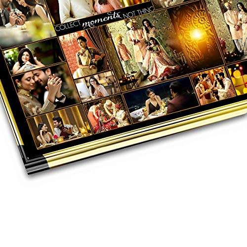 FLASHING CLICK Royal unique nontearable Golden Personalized ( Customized ) Photo frame collage with photo's 4