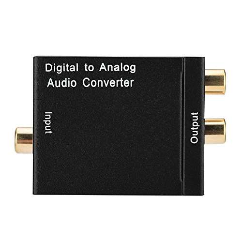 V BESTLIFE Audio Converter, Digital Analog Audio Converter/Optical Fiber to Analog Digital Audio Decoding Supports 32/44.1/48 / 96 KHz 6
