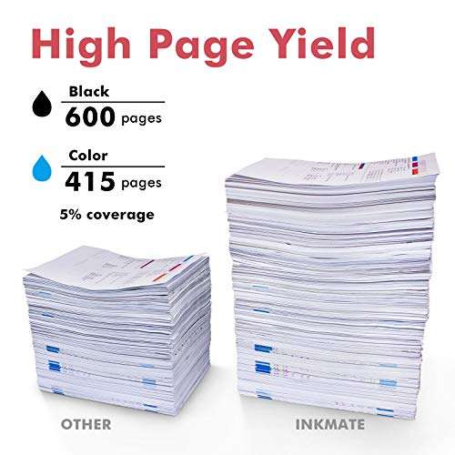 INKMATE Re-Manufactured Ink Cartridge Replacement for HP 64XL N9J92AN Black & N9J91AN Color for HP Envy Photo 6252 6255 6258 7155 7158 7164 7864 7858 7855 Envy 5542 (1 Black/1 Color, 2Pack) 3