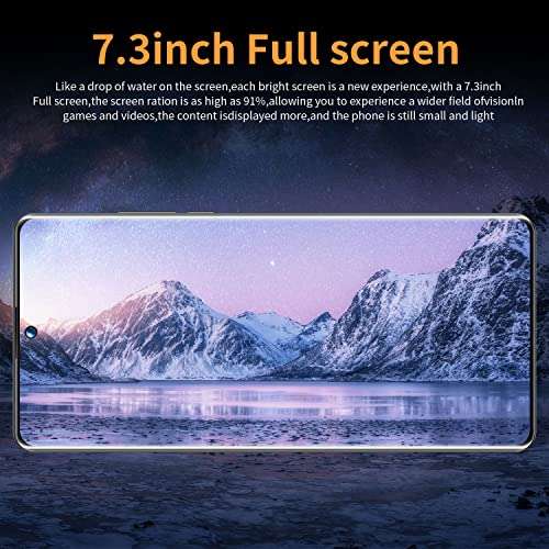 Mobile Phone, MIX4 11T Pro Smartphone SIM Free Phones Unlocked, 7.3" HD+ Display, 6GB + 64GB, 8MP+12MP Camera, 7300mAh, 4G Dual SIM, Fingerprint/Face ID 4