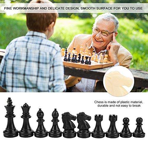 Durable Plastic Chess Piece, Chess, 32Pcs for Kids for Adults Home Outdoor 5