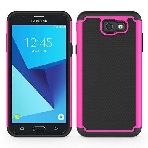 SYONER Shockproof Phone Case Cover for Samsung Galaxy J7 V 2017 (1st Gen)/ Galaxy J7 2017 / Galaxy J7 Prime/Galaxy J7 Perx/Galaxy J7 Sky Pro/Galaxy Halo [Hot Pink] 4