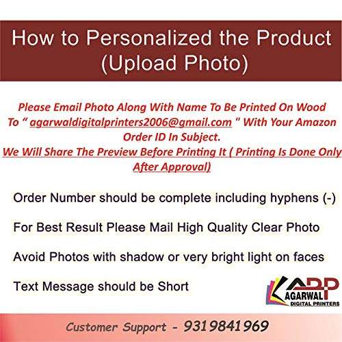 Agarwal Digital Printers Customized Wood Photo Frame (18 x 12 Inches, Multicolor)-03 3