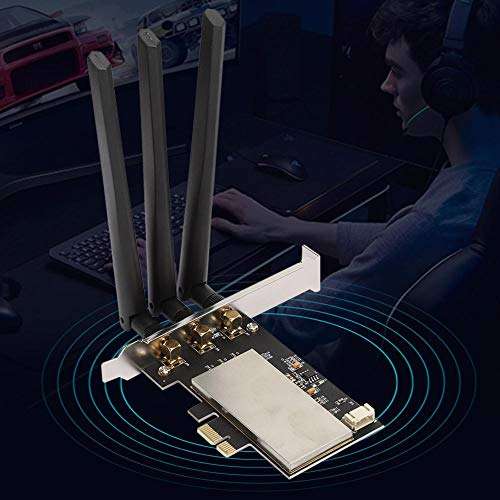 PCI-E Wireless Network Adapter Card Module,Bluetooth Desktop Computer Adapter Card with AC68U Dual-Band WiFi Antenna,for BCM94360CSAX/2CS / BCM94331CS 5