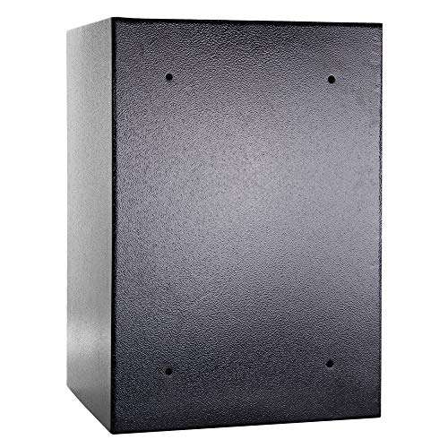 lqgpsx All Steel Safes, Lock Box Large Capacity Safety Electronic Security Steel Money Cash Home Office 2 Override Keys Cloth Wall Floor Mounted, Black 3