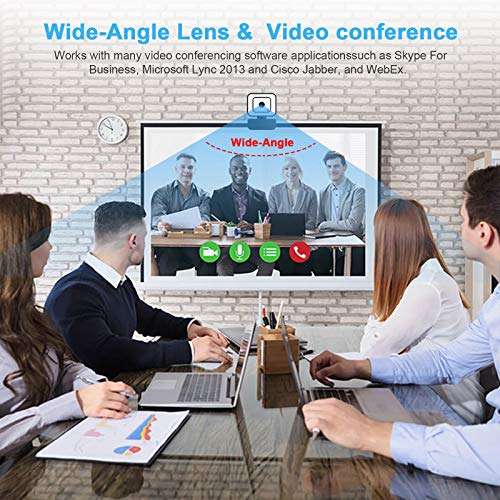 PovKeever 1080P HD Full HD Video Webcam with Three-speedtouch Switch, Streaming USB Desktop PC Webcam Web Camera with Built-in Microphone for Laptop PC 6