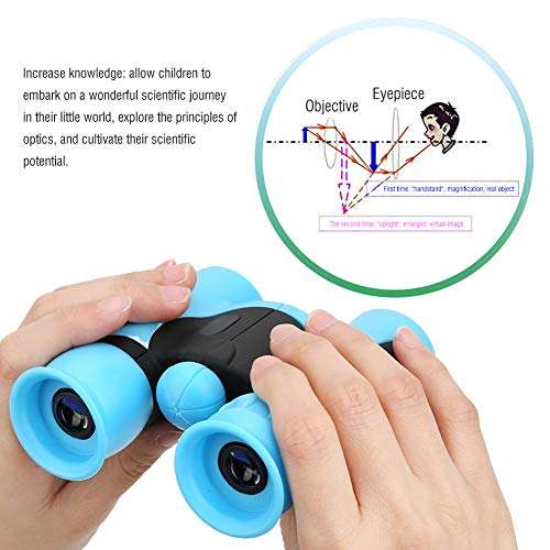 Archuu Binoculars for Kids Best Gifts for 3-12 Years Boys Girls 8x21 HD Real Optics Mini Compact Binocular Toys Shockproof Folding Telescope for Bird Watching,Travel, Camping,BAK4 Prism(Blue) 5