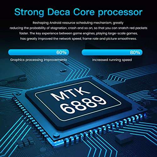 Duanmuci Sim Free Mobile Phone, Mate40pro+ Android 10.0 4GB + 64GB ROM, 50MP Rear Camera + 24MP Front Camera, 7.3" FHD+ Screen 6000mAh Battery 4G Smartphones Unlocked 6