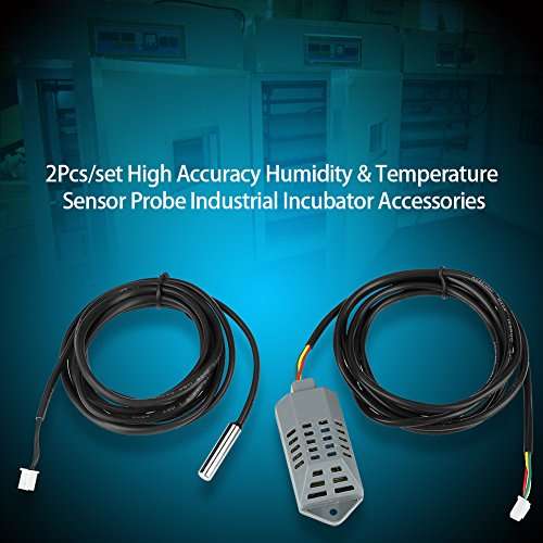 HEEPDD Temperature Humidity Sensor Kit, Multipurpose High Accuracy Digital Temperature Humidity Sensor Probe Industrial Incubator Accessories 5