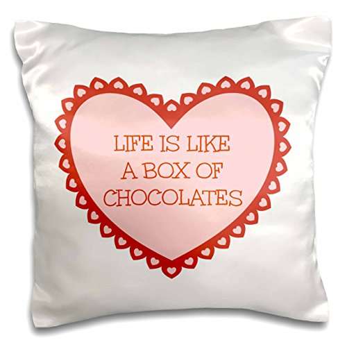 3dRose Valentines Day, Big, Red Hot Lips-Pillow Case, 16 by 16" (pc_172453_1) 2