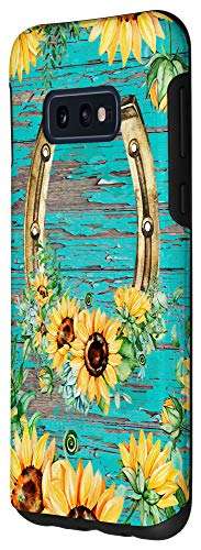 Galaxy S10e Horseshoe Sunflower Vintage For Cowgirl Case 4