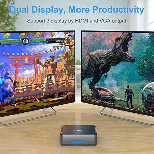 GUZILA Mini PC Windows 10 Pro(64-bit) with Intel Celeron J3455 (up to 2.3GHz),8GB DDR3 120GB SSD Micro Desktop Computer Support 2.4G/5.0G WiFi,Bluetooth 4.2 & 4K HD 3