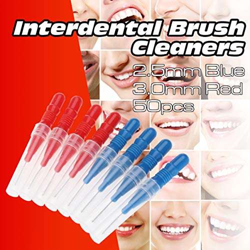 Artibetter 50Pcs Interdental Brush Toothpick Tooth Flossing Head Oral Hygiene Brush 5