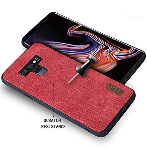 for Samsung Galaxy Note 9 Case Phone Cover 360 Phone Protector Mobile Phone Shell Shockproof Bumper PU Leather Rugged Holster Hybrid Anti-Scratch Shock-Resistant Soft(red) 5