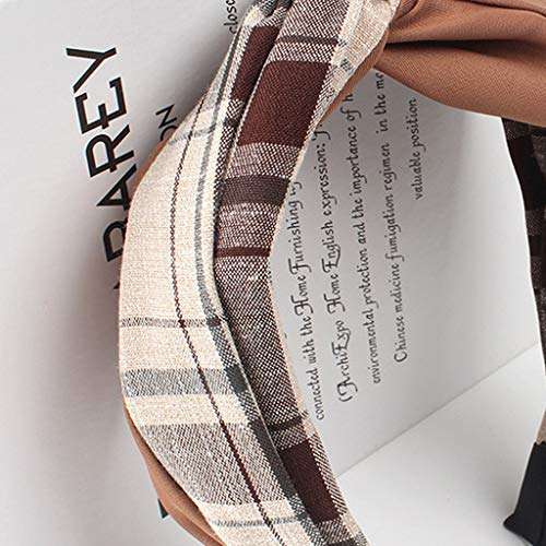 Wide Striped Headbands For Women Hair Head Hoop Women?s Hair Accessories Bow Cross Cloth Wrapped Head Wrap by HNTDG 5