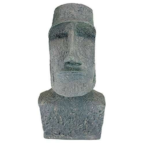 Design Toscano Easter Island Ahu Akivi Moai Monolith Garden Statue, Large 24 Inch, Polyresin, Grey Stone 3