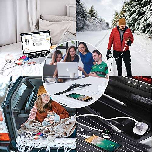 Watch Charger, 2 in 1 Portable Wireless Watch Phone Charger Charging Cable 3