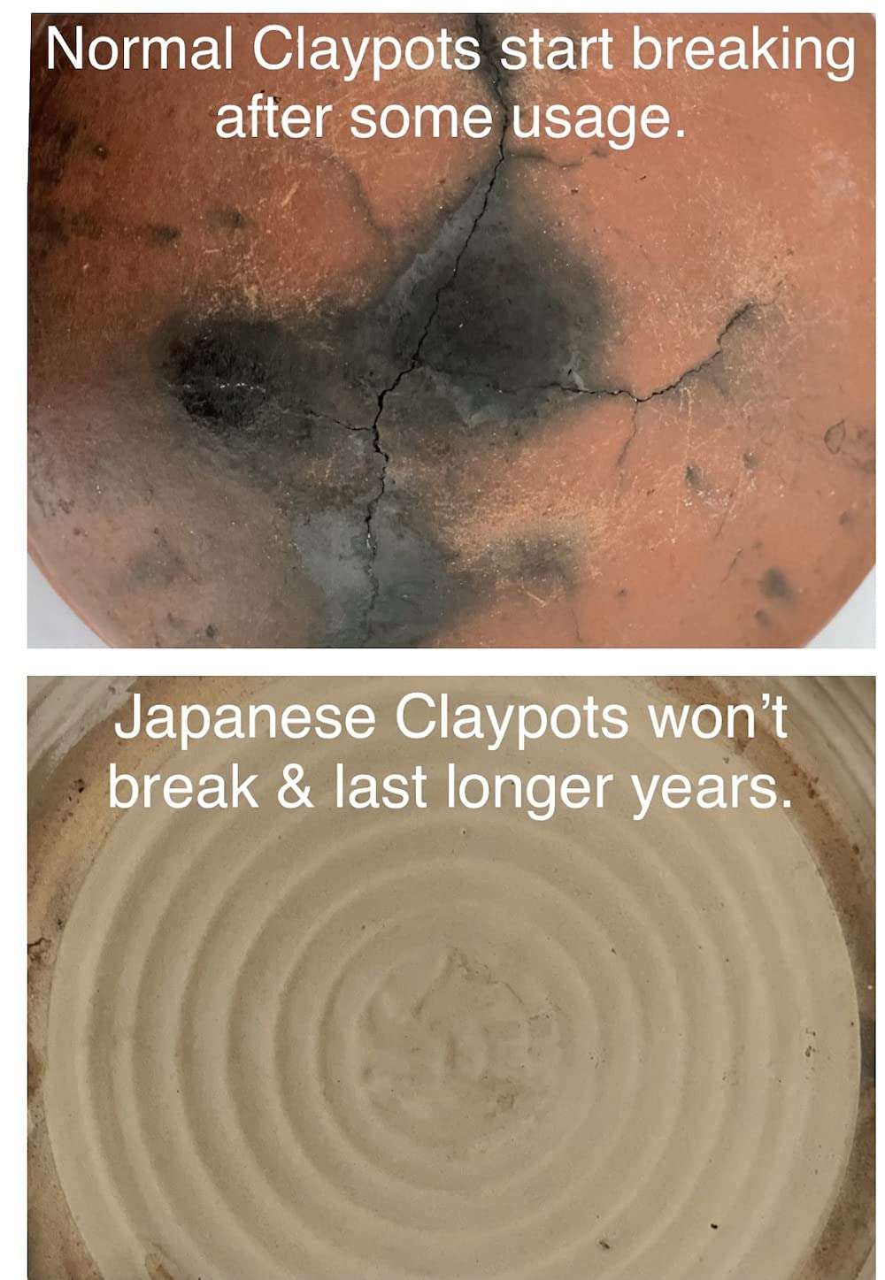 Japanese Ceramic Clay Pots with Lid Casserole Earthen Terracotta Cookware Stew Soup Fondue Handi for Cooking Serving (Pattern, 1.6 L) 5