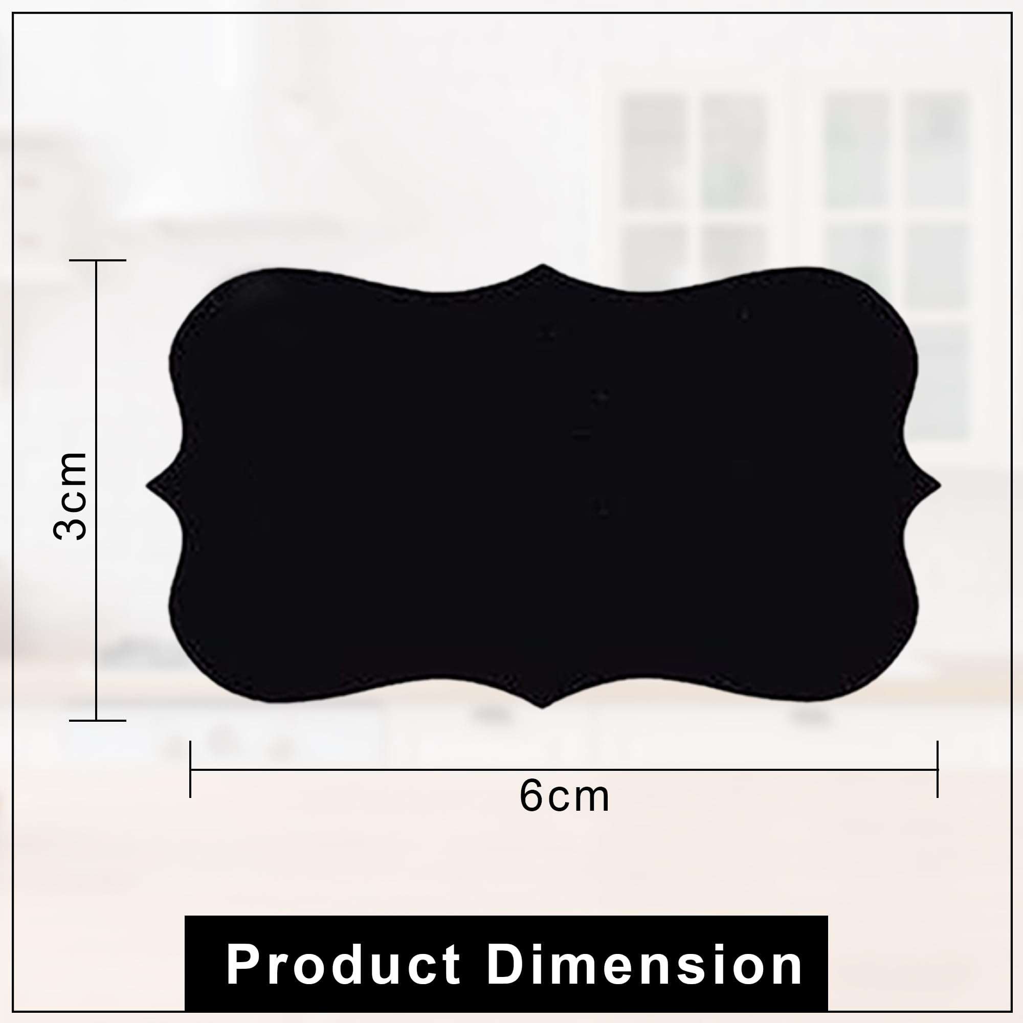 GLUN 100 Piece Waterproof Vinyl Black Labels Stickers for Mason Jar Glass & Plastic Bottles, 100 Labels Piece Stickers with 1 Piece White Pencil, Self-Adhesive Spice 6