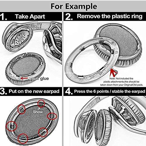 Replacement Ear Pads Cups Cushion Compatible with Corsair HS50 HS60 HS70 Pro Gaming Headset Headphones Earmuffs (Style 3) 4