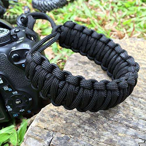 LRONG 2PCS Nylon Braided Adjustable Camera Hand Grip Strap for Video Camcorder, Binoculars and Nikon/Canon/Sony/Minolta/Panasonic/SLR/DSLR Digital Camera, Black 5