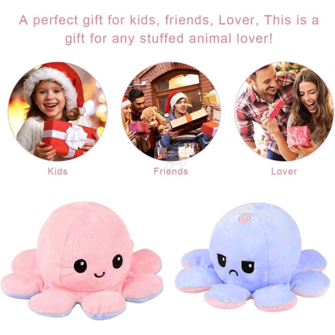 Storio Toy Octopus Plushie Reversible Soft Toys for Kids | Plush Soft Toys for Baby Boys and Girls| Best Gift | Octopus Soft Toy for Kids (Multicolor) 6
