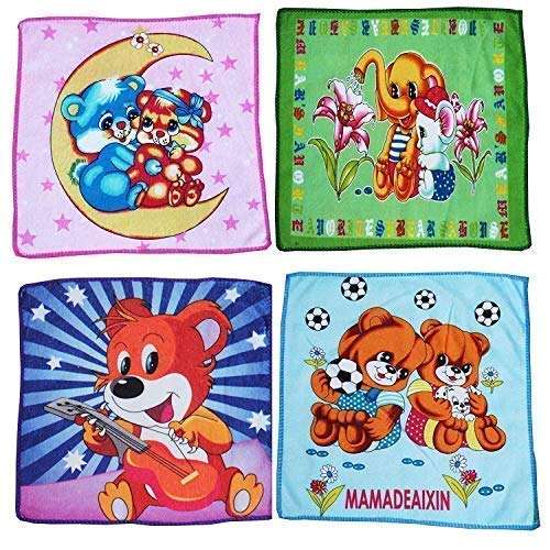 Fashiol Soft Print Hanky Cotton Kitchen Towel Set of 6 - Assorted Color (Size 10.5 x 10.5 inch) 3
