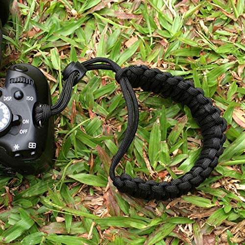 LRONG 2PCS Nylon Braided Adjustable Camera Hand Grip Strap for Video Camcorder, Binoculars and Nikon/Canon/Sony/Minolta/Panasonic/SLR/DSLR Digital Camera, Black 4