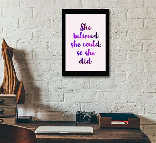 TIED RIBBONS Inspirational Posters with Frames Motivational Quotes Wall Frames for Home Office Kids Mom Girls Living Room Bedroom Classroom Study Room Students Aesthetic Gift Items 3