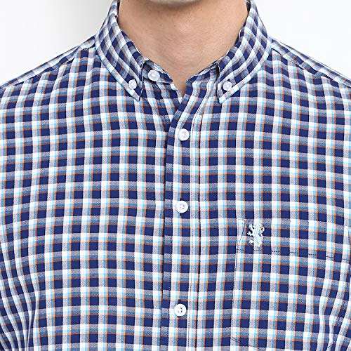 Red Tape Men's Checkered Regular fit Casual Shirt (RFS0574_Navy Medium) 6